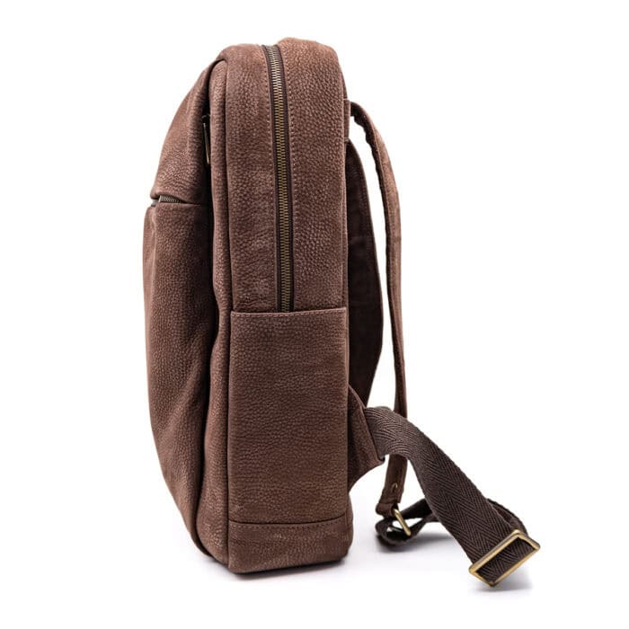 Городской рюкзак мужской и женский для ноутбука, Holt Bags Comfort by J.Audmorr, коричневый, натуральная итальянская кожа