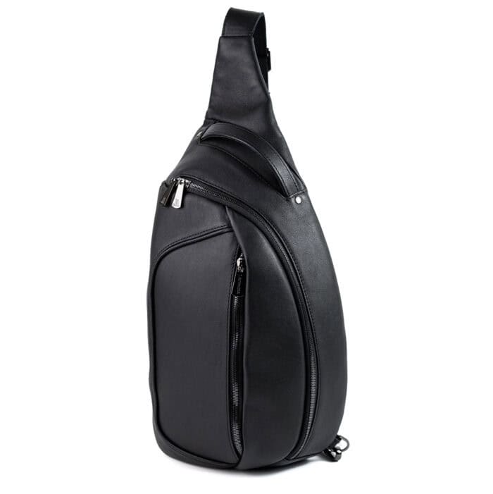Сумка - слинг, рюкзак кожаный Hurley Classic, из гладкой классической кожи — изображение 6