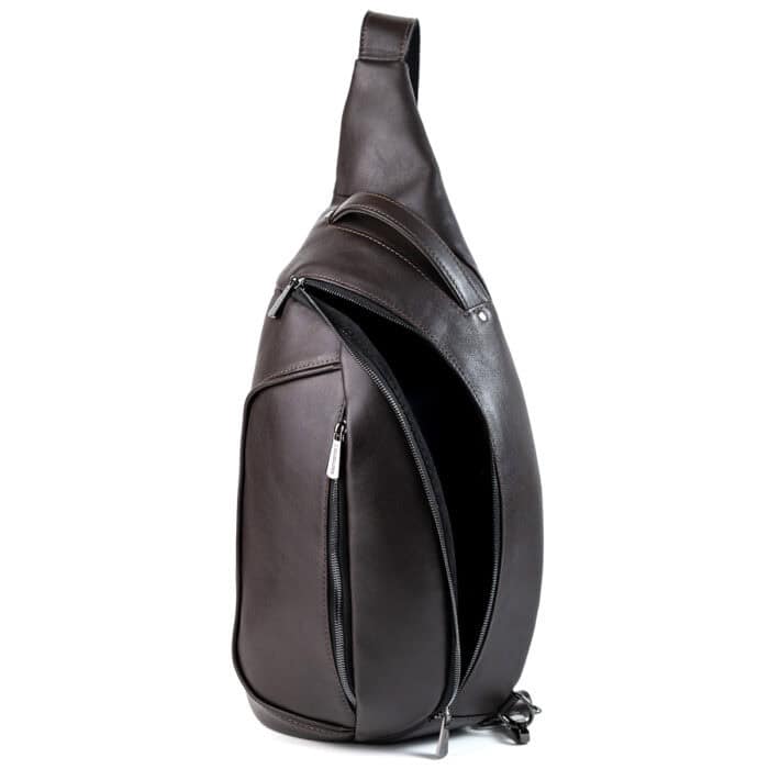 Сумка - слинг, рюкзак кожаный Hurley Classic, из гладкой классической кожи — изображение 2